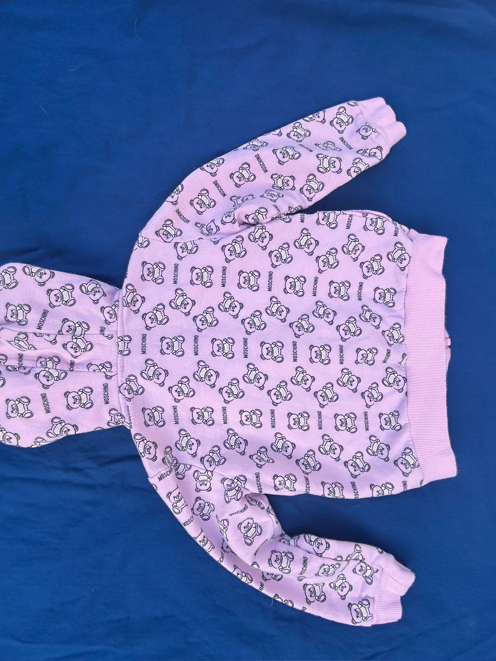 Moschino Baby Pink Hoodie with Logo Tag